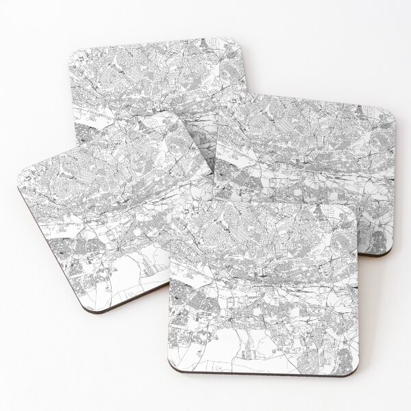 Item preview, Johannesburg White Map designed and sold by multiplicitymap.