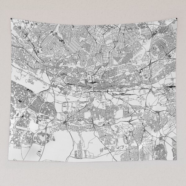 Item preview, Johannesburg White Map designed and sold by multiplicitymap.