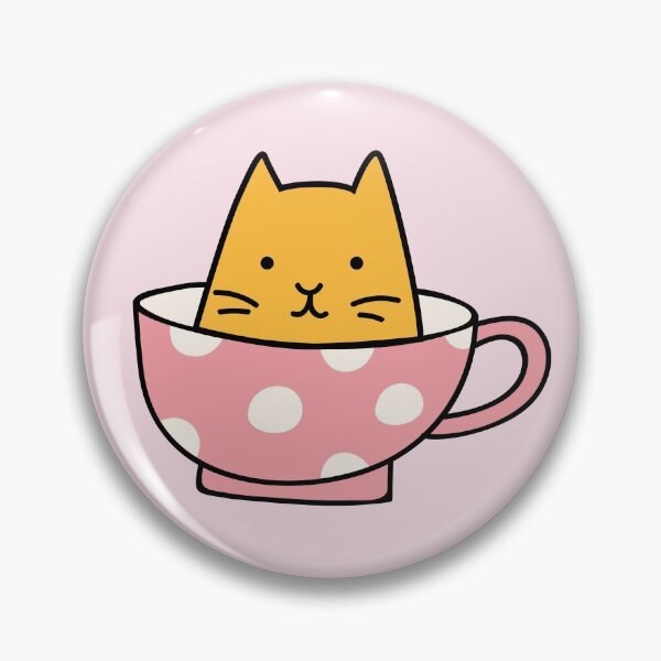Item preview, Cute Cat in a Tea Cup Doodle designed and sold by SLAG-Creative.