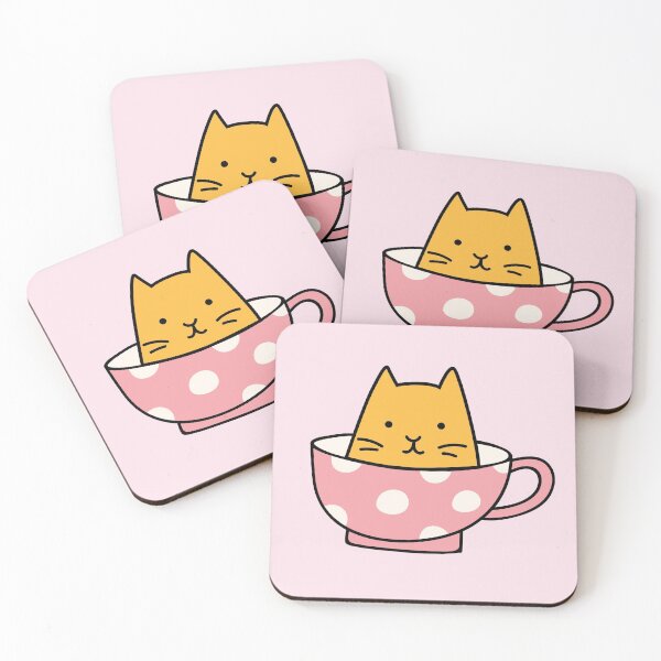 Item preview, Cute Cat in a Tea Cup Doodle designed and sold by SLAG-Creative.