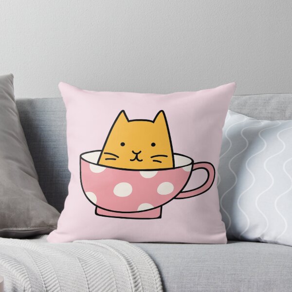 Item preview, Cute Cat in a Tea Cup Doodle designed and sold by SLAG-Creative.