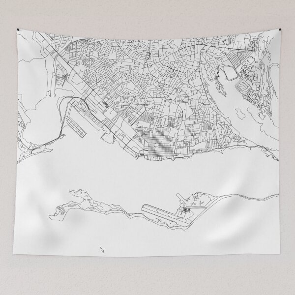 Item preview, Kingston White Map designed and sold by multiplicitymap.