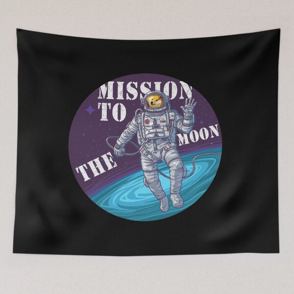 Item preview, Funny Mission To The Moon Doge-1 Dogecoin Hodl Crypto designed and sold by ZimbomDesigner.