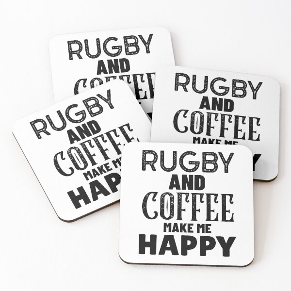 Item preview, Rugby And Coffee Make Me Happy, Funny Rugby And Coffee Gift For Mums, Dads, Brothers And Sisters designed and sold by BigJackTees.