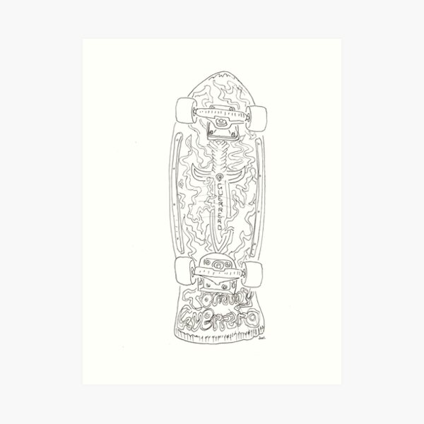 My favourite skateboard when I was 12 Art Print
