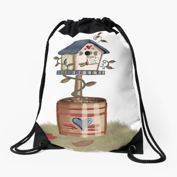 Home Sweet Home Drawstring Bag