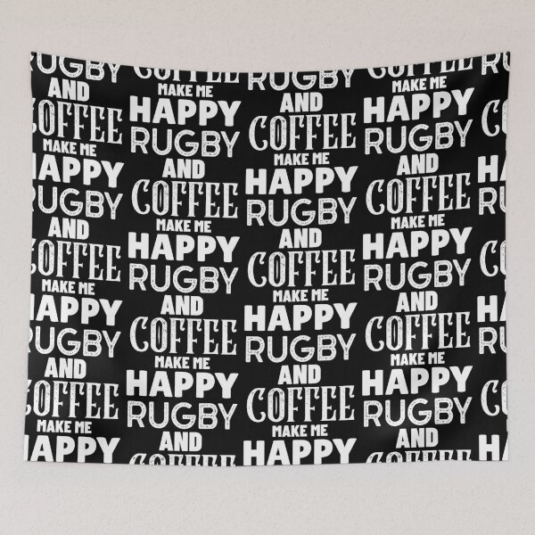 Item preview, Rugby And Coffee Make Me Happy, Funny Rugby And Coffee Gift For Mums, Dads, Brothers And Sisters designed and sold by BigJackTees.
