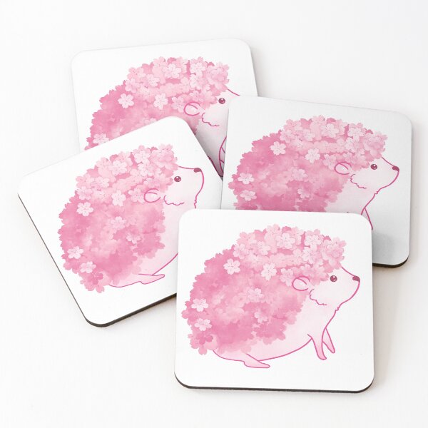 Item preview, Cute Pink Cherry Blossom Hedgehog designed and sold by arterialmotive.