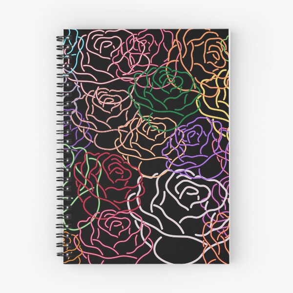 Item preview, Abstract Neon Rainbow Rose Pattern  designed and sold by indipeacock.