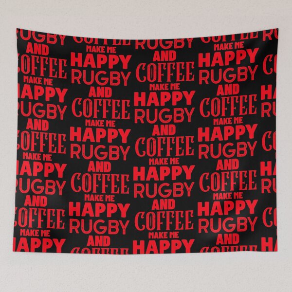 Item preview, Rugby And Coffee Make Me Happy, Funny Rugby And Coffee Gift For Mums, Dads, Brothers And Sisters designed and sold by BigJackTees.