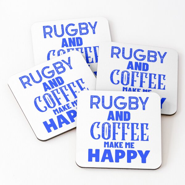Item preview,  Rugby And Coffee Make Me Happy, Funny Rugby And Coffee Gift For Mums, Dads, Brothers And Sisters designed and sold by BigJackTees.