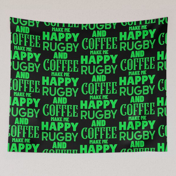 Item preview, Rugby And Coffee Make Me Happy, Funny Rugby And Coffee Gift For Mums, Dads, Brothers And Sisters designed and sold by BigJackTees.