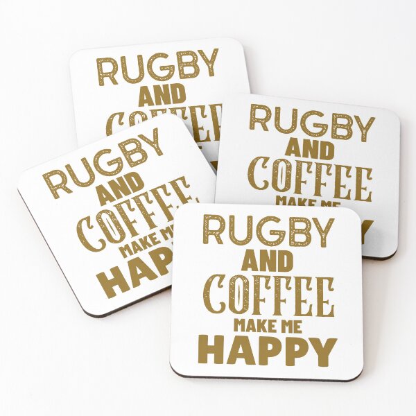 Item preview, Rugby And Coffee Make Me Happy, Funny Rugby And Coffee Gift For Mums, Dads, Brothers And Sisters designed and sold by BigJackTees.