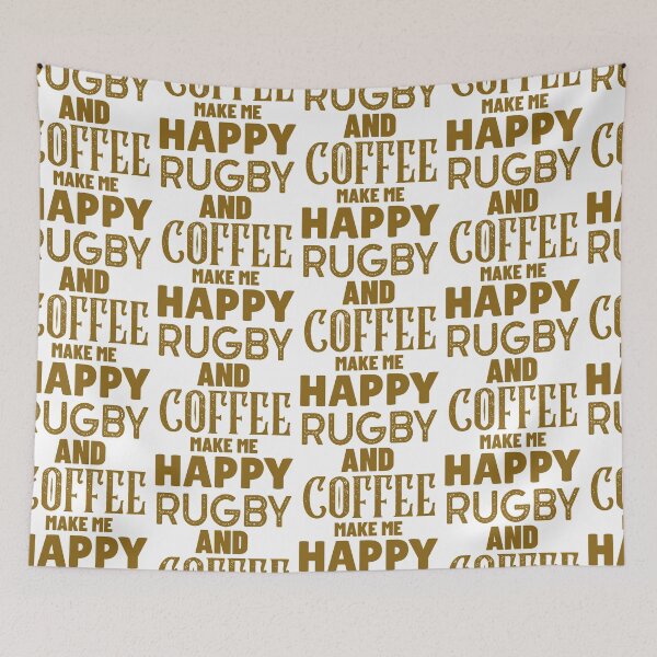 Item preview, Rugby And Coffee Make Me Happy, Funny Rugby And Coffee Gift For Mums, Dads, Brothers And Sisters designed and sold by BigJackTees.