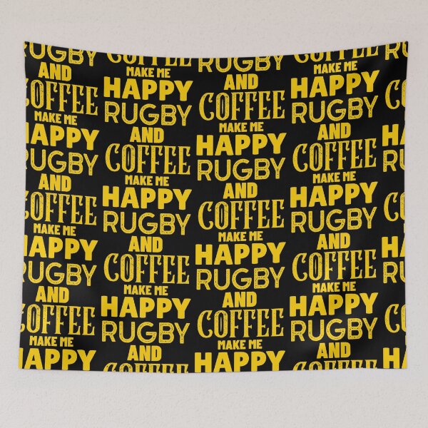 Item preview, Rugby And Coffee Make Me Happy, Funny Rugby And Coffee Gift For Mums, Dads, Brothers And Sisters designed and sold by BigJackTees.