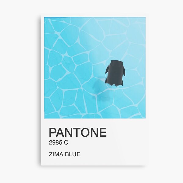 Pantone - Zima Blue Metal Print