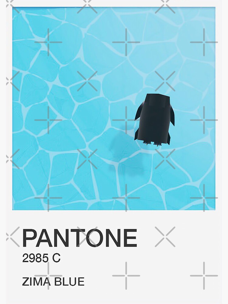 Pantone Zima Blue Sticker For Sale By Femmenouvelle Redbubble 9954