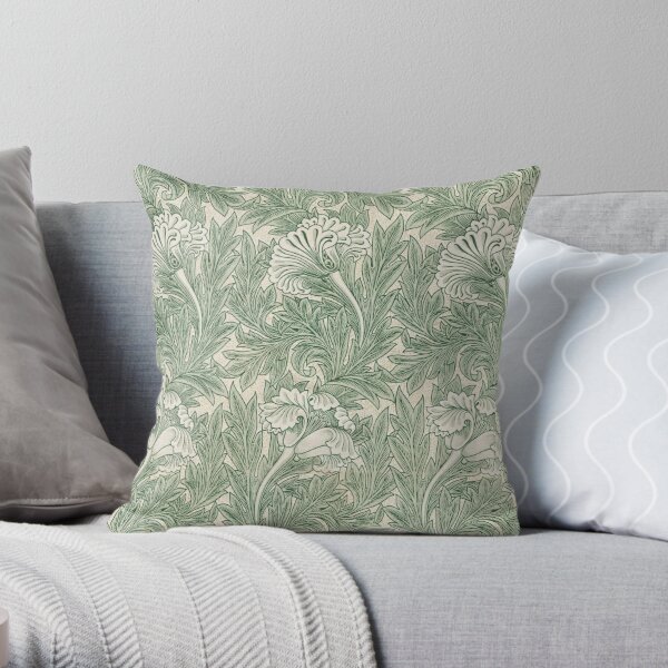 William Morris Chrysanthemum Green Tapestry Pillow- 18 inch square – Modern  Bungalow