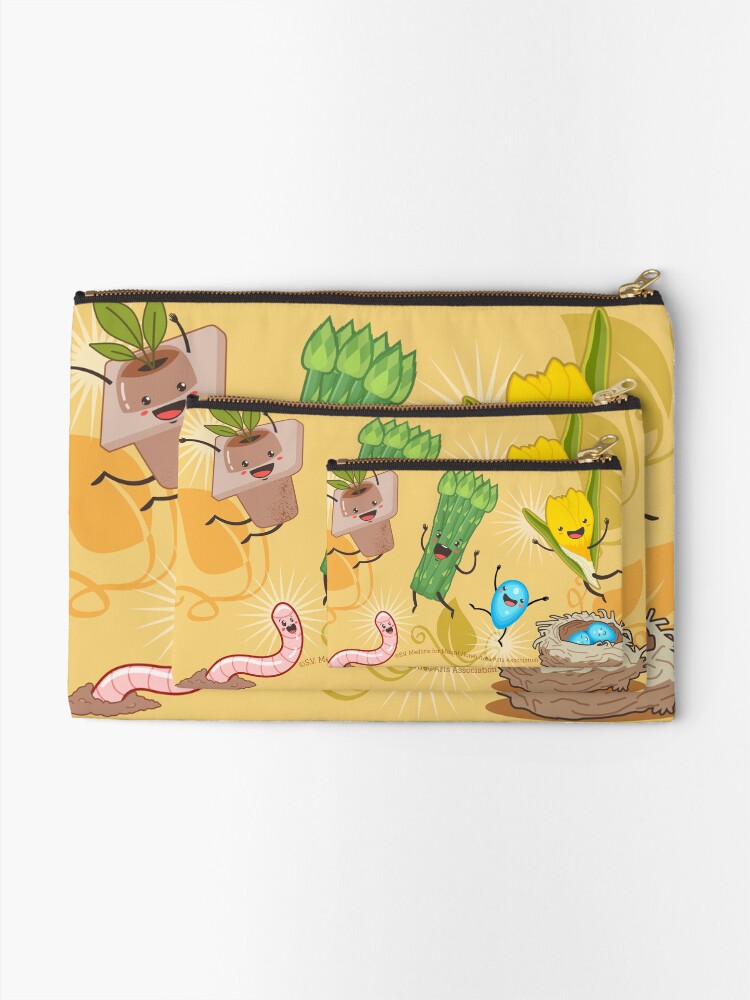 Alternate view of Wisconsin + Spring = Happiness Zipper Pouch