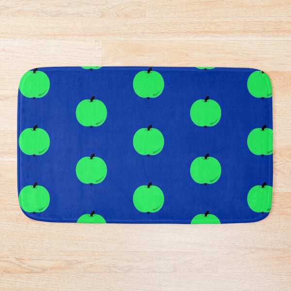 Item preview, green apple blue background designed and sold by miaterinka.