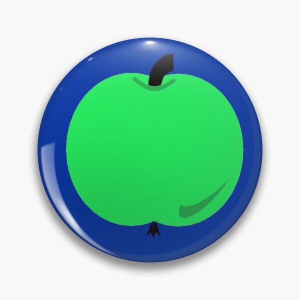 Item preview, green apple blue background designed and sold by miaterinka.
