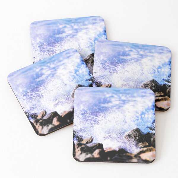 Item preview, Ethereal Blue Ocean Summer Rocky Waves designed and sold by BioDigital-Jazz.