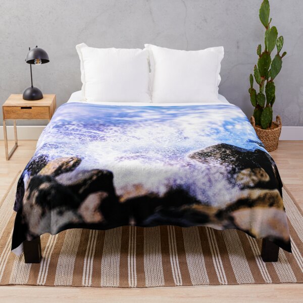 Item preview, Ethereal Blue Ocean Summer Rocky Waves designed and sold by BioDigital-Jazz.