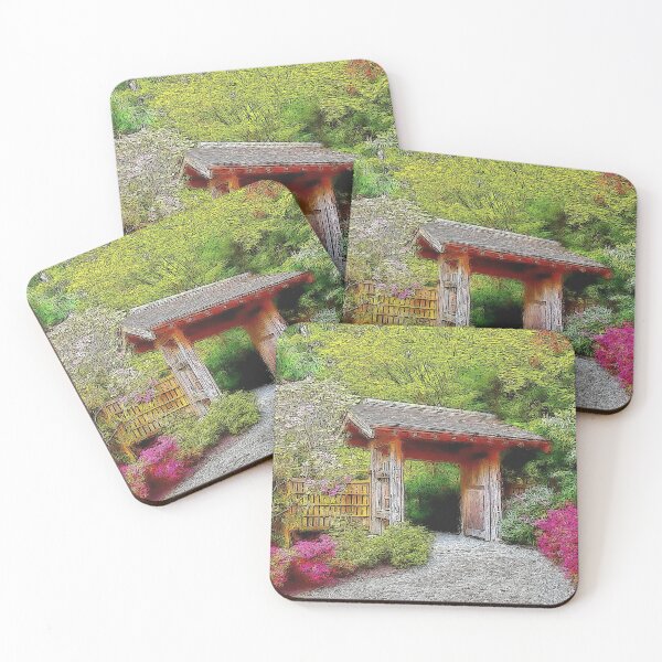 Artikelvorschau, Bunte Frühlingssträucher am Yao Japanese Garden Gateway entworfen und verkauft von SeaChangeDesign.