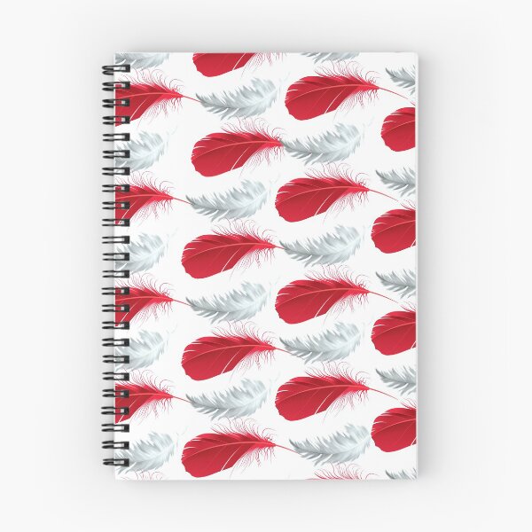 Item preview, Red and White feathers pattern seamless designed and sold by Artsy Boulevard.