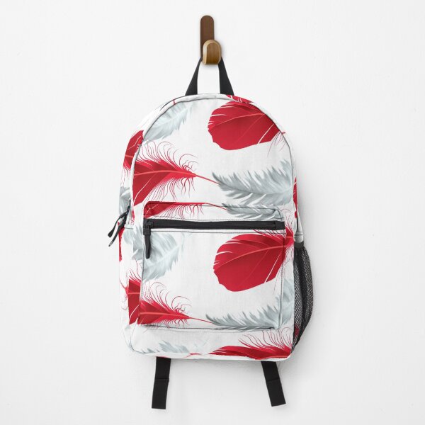 Item preview, Red and White feathers pattern seamless designed and sold by Artsy Boulevard.