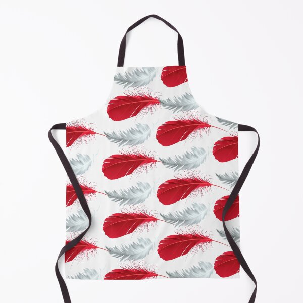 Item preview, Red and White feathers pattern seamless designed and sold by Artsy Boulevard.
