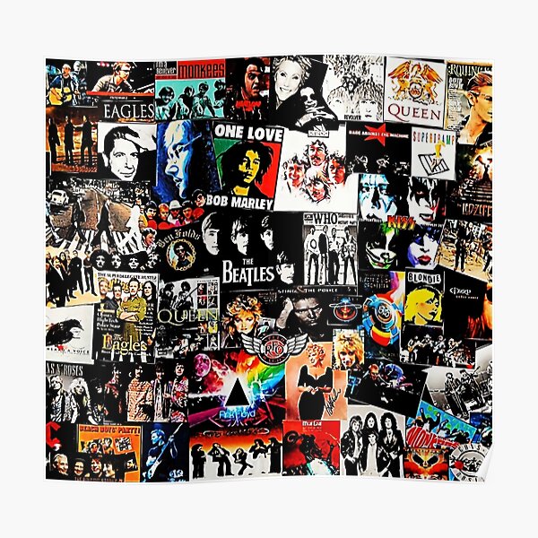Rock Collage Design Poster