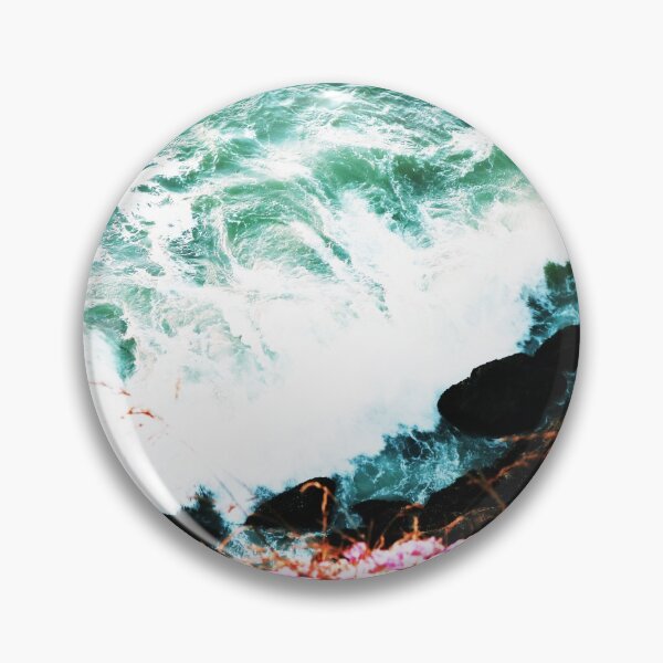 Item preview, Bright Aqua Blue Ombre Beach Waves designed and sold by BioDigital-Jazz.