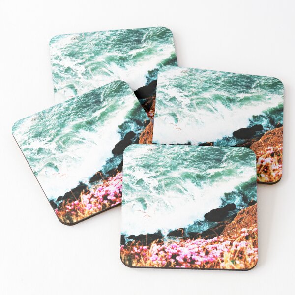 Item preview, Bright Aqua Blue Ombre Beach Waves designed and sold by BioDigital-Jazz.