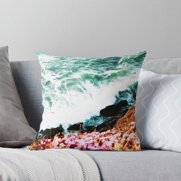 Item preview, Bright Aqua Blue Ombre Beach Waves designed and sold by BioDigital-Jazz.