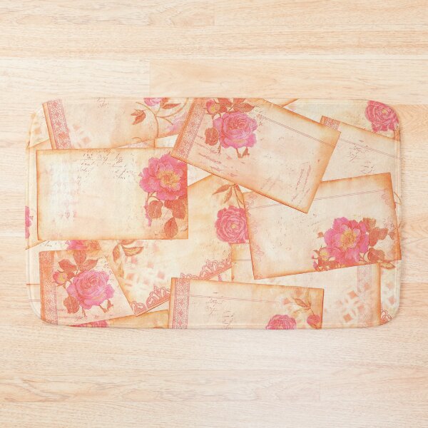 Item preview, Vintage style notecard with romantic roses collage. designed and sold by LaBellCreative.