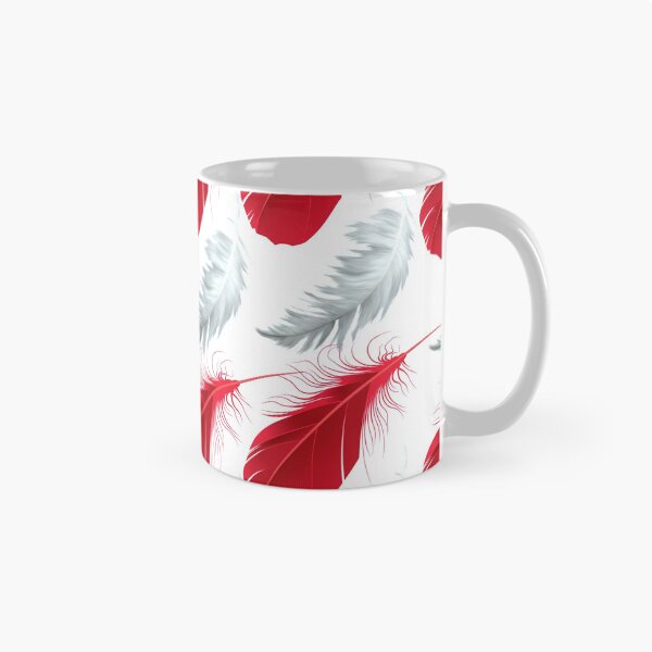 Item preview, Red and White feathers pattern seamless designed and sold by Artsy Boulevard.