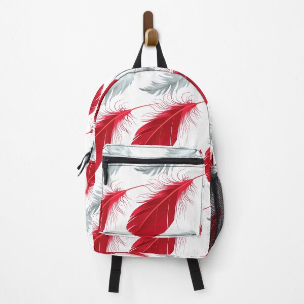 Item preview, Red and White feathers pattern seamless designed and sold by Artsy Boulevard.