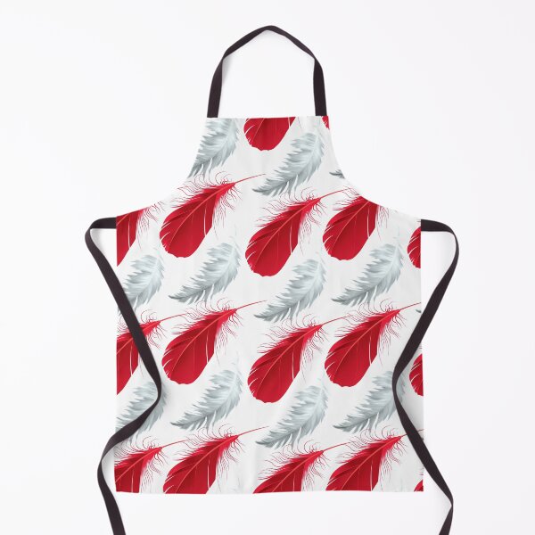 Item preview, Red and White feathers pattern seamless designed and sold by Artsy Boulevard.