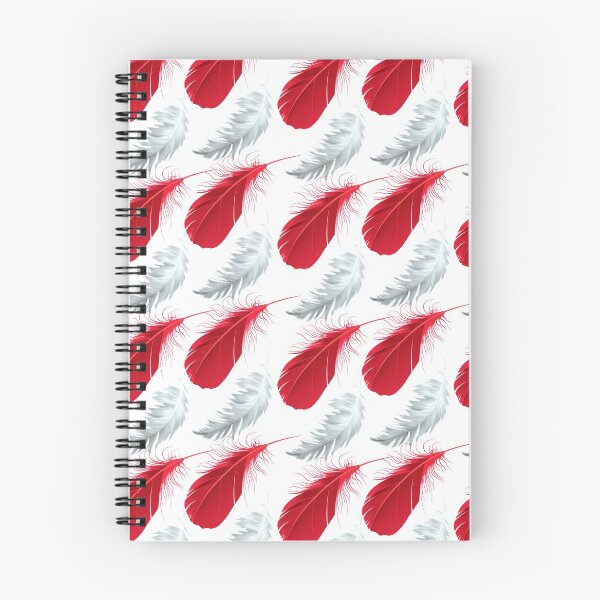 Item preview, Red and White feathers pattern seamless designed and sold by Artsy Boulevard.