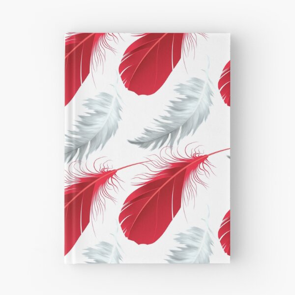 Item preview, Red and White feathers pattern seamless designed and sold by Artsy Boulevard.