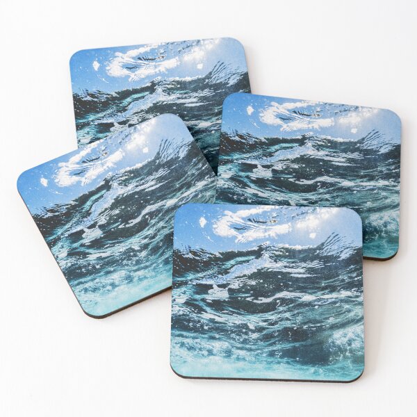 Item preview, Calming Aqua Blue Abstract Ocean Waves designed and sold by BioDigital-Jazz.
