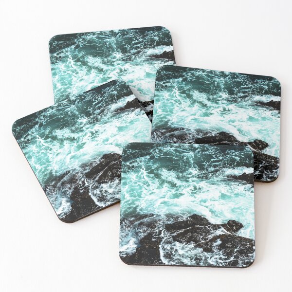Item preview, Dark Swirling Turquoise Sea Waves designed and sold by BioDigital-Jazz.