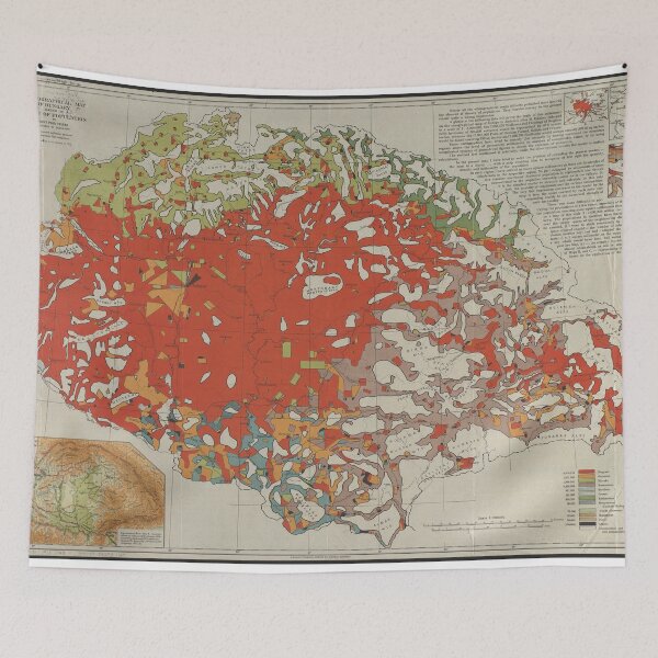 Item preview, Ethnographic map of Hungary based on the density of population1922 designed and sold by Maestroedems.