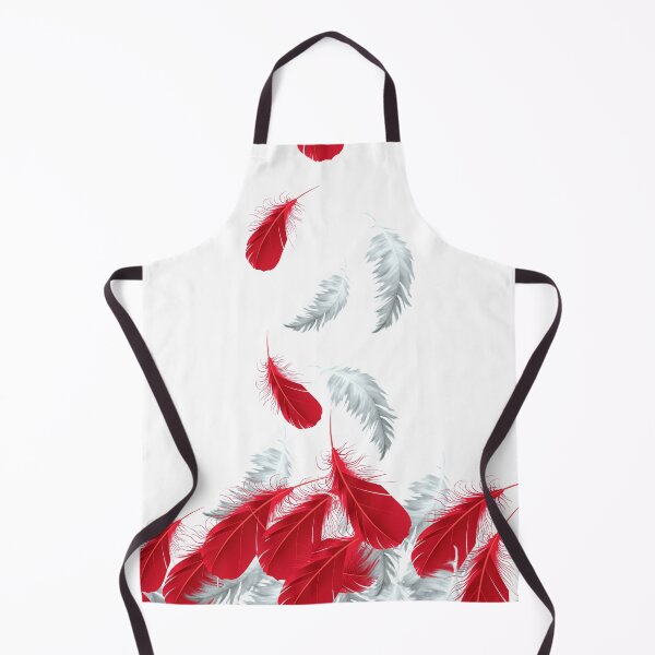 Item preview, Falling Red and White feathers pattern seamless designed and sold by Artsy Boulevard.