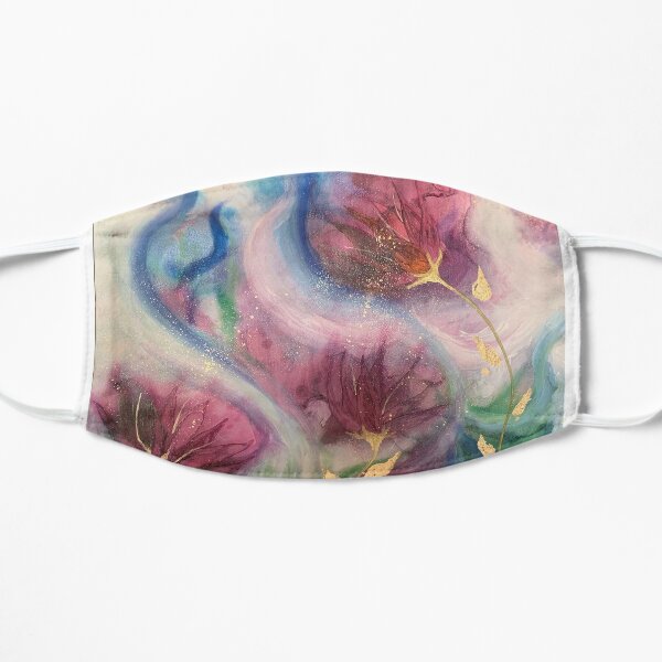 ‘Eternal Flow’ abstract floral art. Flat Mask