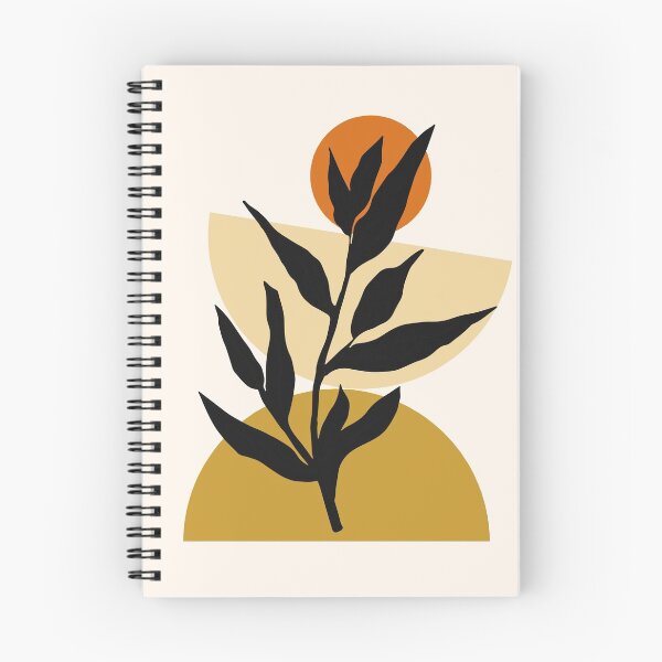 Item preview, Minimalist Twig of Eucalyptus Branch in black Abstract Watercolor Tropical Boho Minimalist Balance geometry Art with warm earthy tones pastel colors solid soft gradient shapes designed and sold by AbstractTrace.