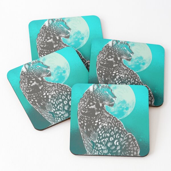 Item preview, Leopard with full moon designed and sold by Pachionart.