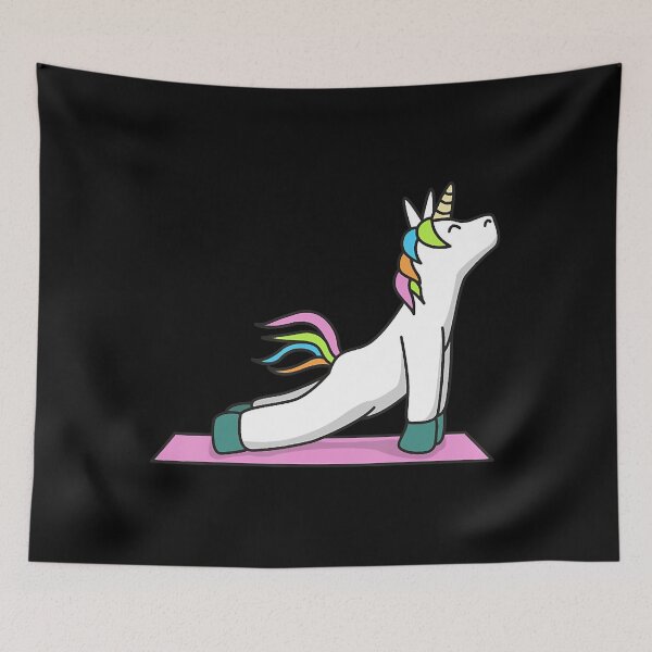 Item preview, Yoga Stretching Unicorn designed and sold by HumbleShirt.