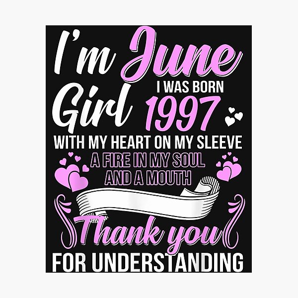 Artikelvorschau, Genial seit 1997 24. Geburtstag Im A June Girl 1997 TShirt81 entworfen und verkauft von pennyzella.